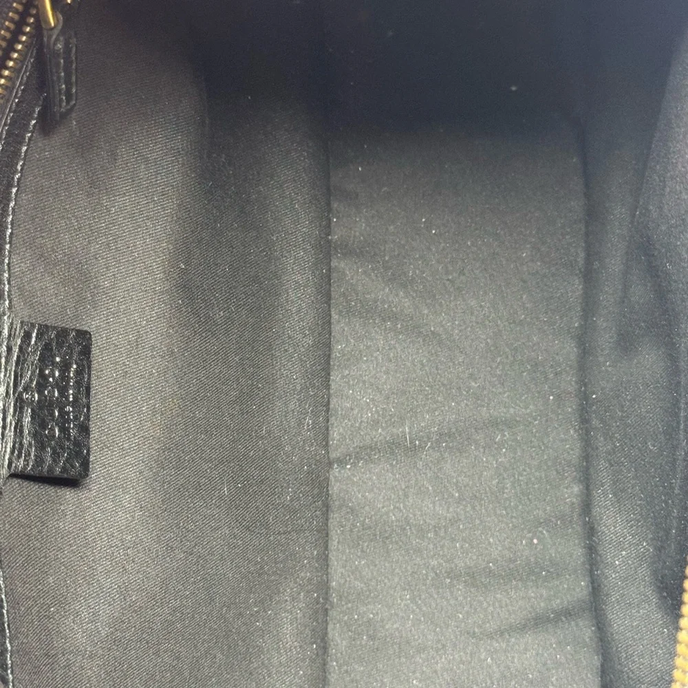 💯Gucci GG Black Canvas Large Jockey Hobo Bag - Picture 8 of 10